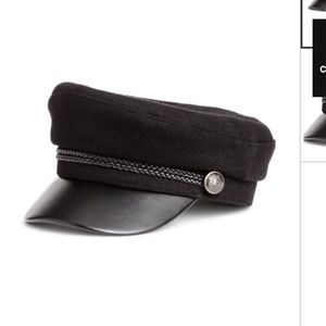 H&M Black wool baker boy hat